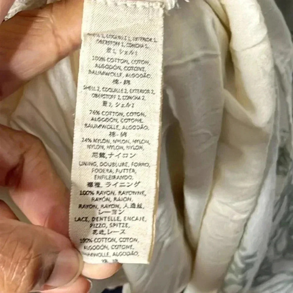 FREE PEOPLE Sun Daze Mini Shift Dress Ivory Lace Size S - Picture 12 of 12